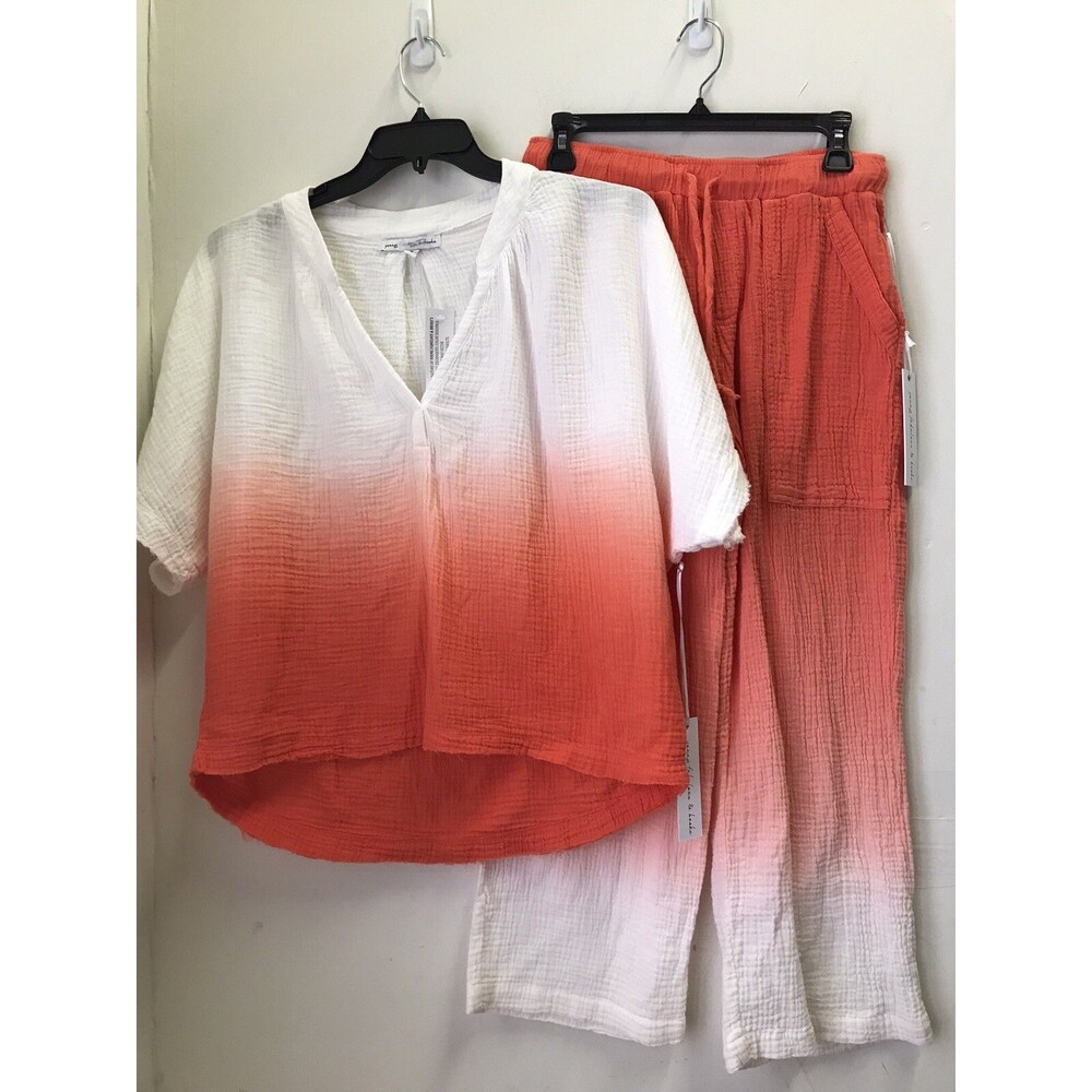 Young Fabulous & Broke Orange Ombre Top & Pants 2 Pc Set